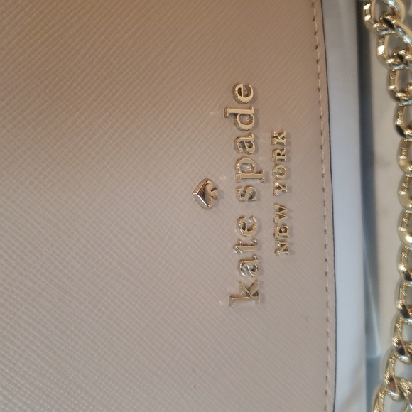 Kate Spade ♠️ Tan/ White/Black Crossbody Bag Size Small - Picture 3 of 11